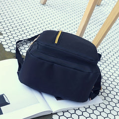 Small Backpack Purse Nylon Travel Daypack Solid Zipper