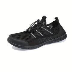 Men's Mesh Drawstring Water Shoes Lightweight Non Slip Outdoor Shoes
