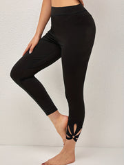 Floral Print High Rise Plus Size Leggings