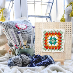 27pcs Wooden Crochet Blocking Board with Pins & Needle Set for Knit