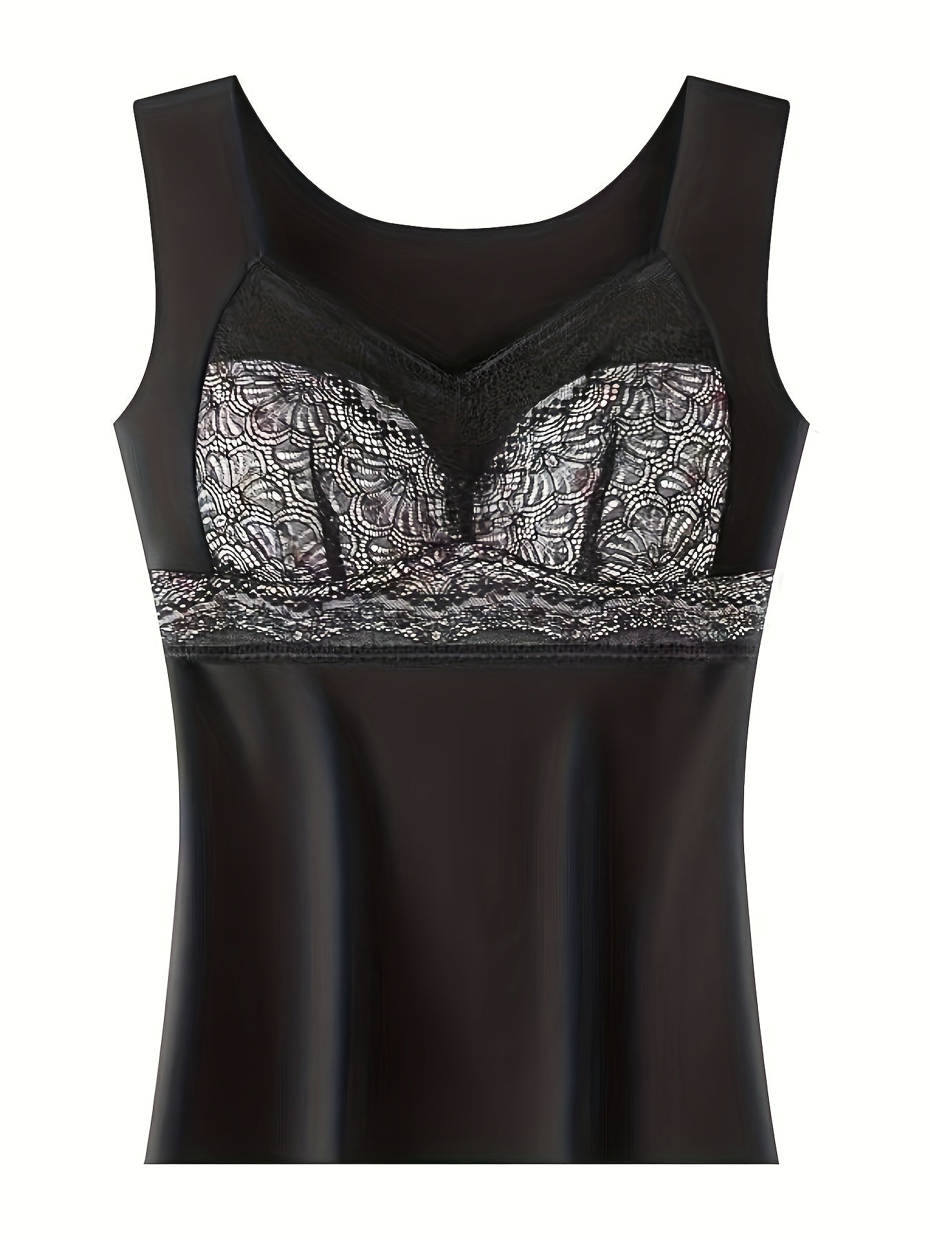 4pcs Floral Print Tank Tops Seamless Lace Top Women's Lingerie