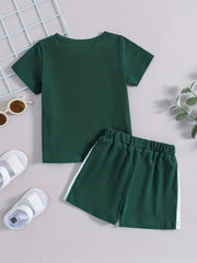 2pcs Baby Boys Short Sleeve Tees & Shorts Set Summer Clothes