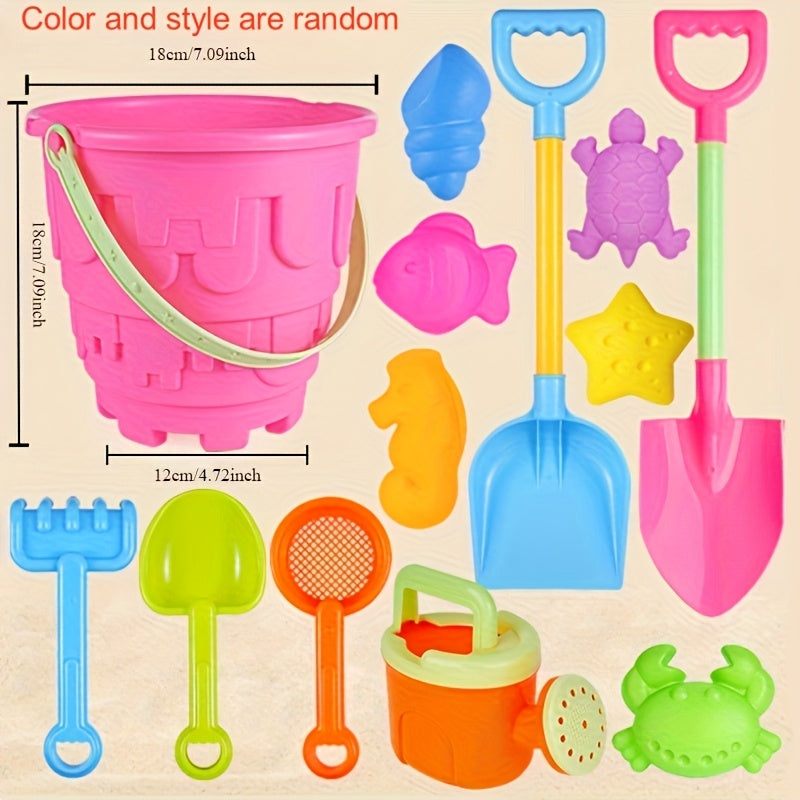 Beach Toys Set for Kids - 10pcs/13pcs Water & Sand Play with Shovel & Bucket