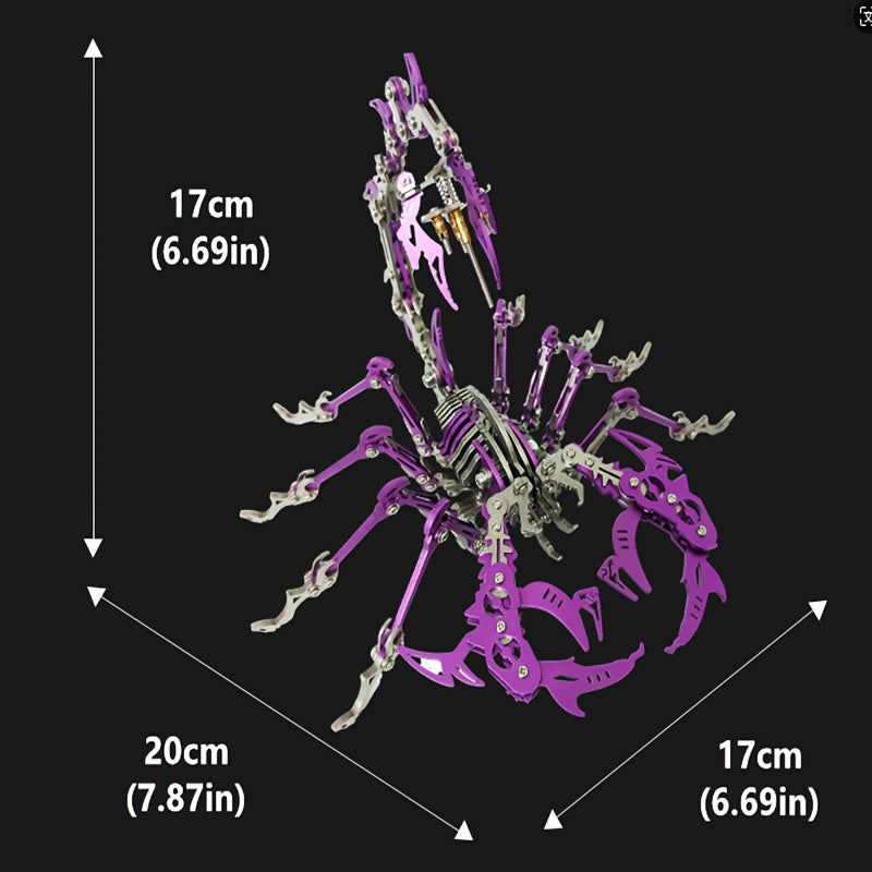 Scorpio 3D Metal Puzzle DIY Kit in Pink Purple Red Green Golden