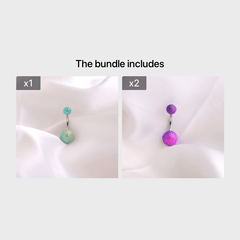 Mix Stainless Steel Barbell Ball Cap Stud Body Piercing