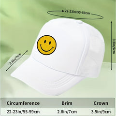 Vintage Mesh Trucker Hat with Smile Foam High Crown