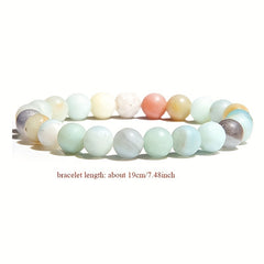8mm Natural Stone Beaded Bracelet Healing Energy Semi Precious Gemstone