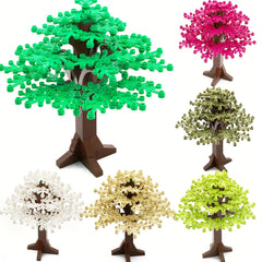 90pcs Building Blocks Tree Set DIY MOC City Street View Road Garden Jungle