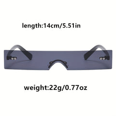 Rhinestone Rectangle Sunglasses UV400
