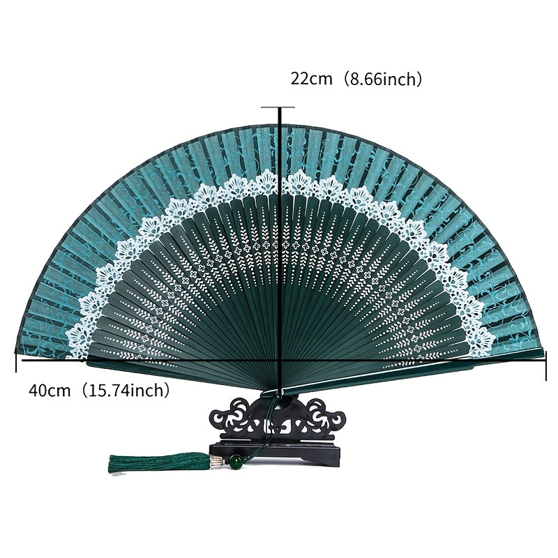 Chinese Style Lace Carry on Fan Portable Silky Fan