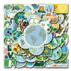 55pcs Earth Vinyl Stickers Set for Laptop Water Bottle Phone Skateboard
