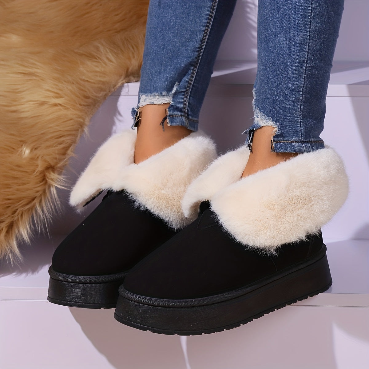 Women's Non slip Thickened Snow Boots Warm Outdoor Boots