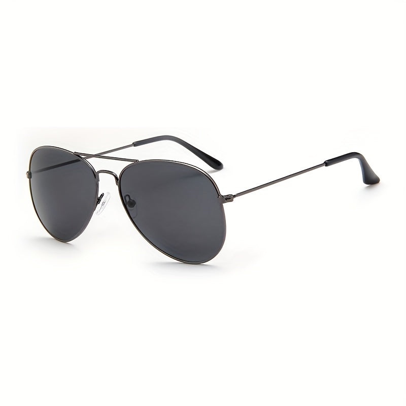 Classic Mirror Lens Aviator Sunglasses Metal Fishing Sunshade Eyeglasses