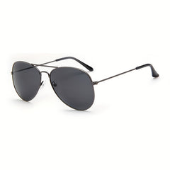 Classic Mirror Lens Aviator Sunglasses Metal Fishing Sunshade Eyeglasses