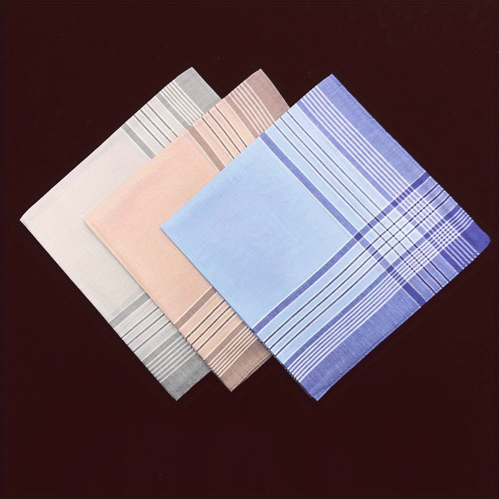 6pcs Men's Handkerchief 40x40 cm Pure Mix Colors and Styles