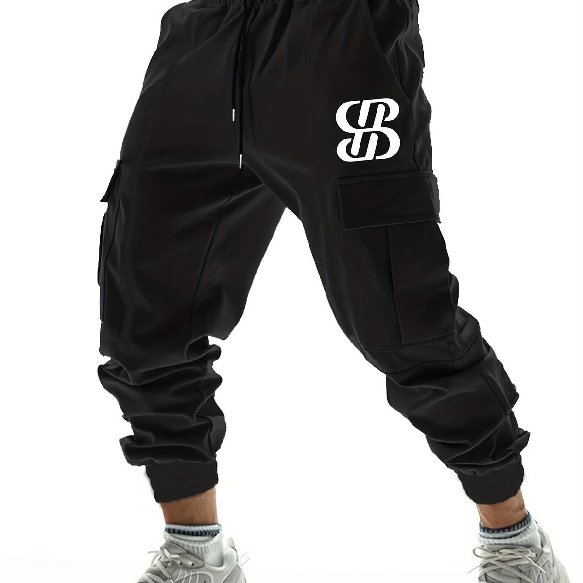 Abstract Pattern Casual Stretch Cargo Pants Men s Joggers