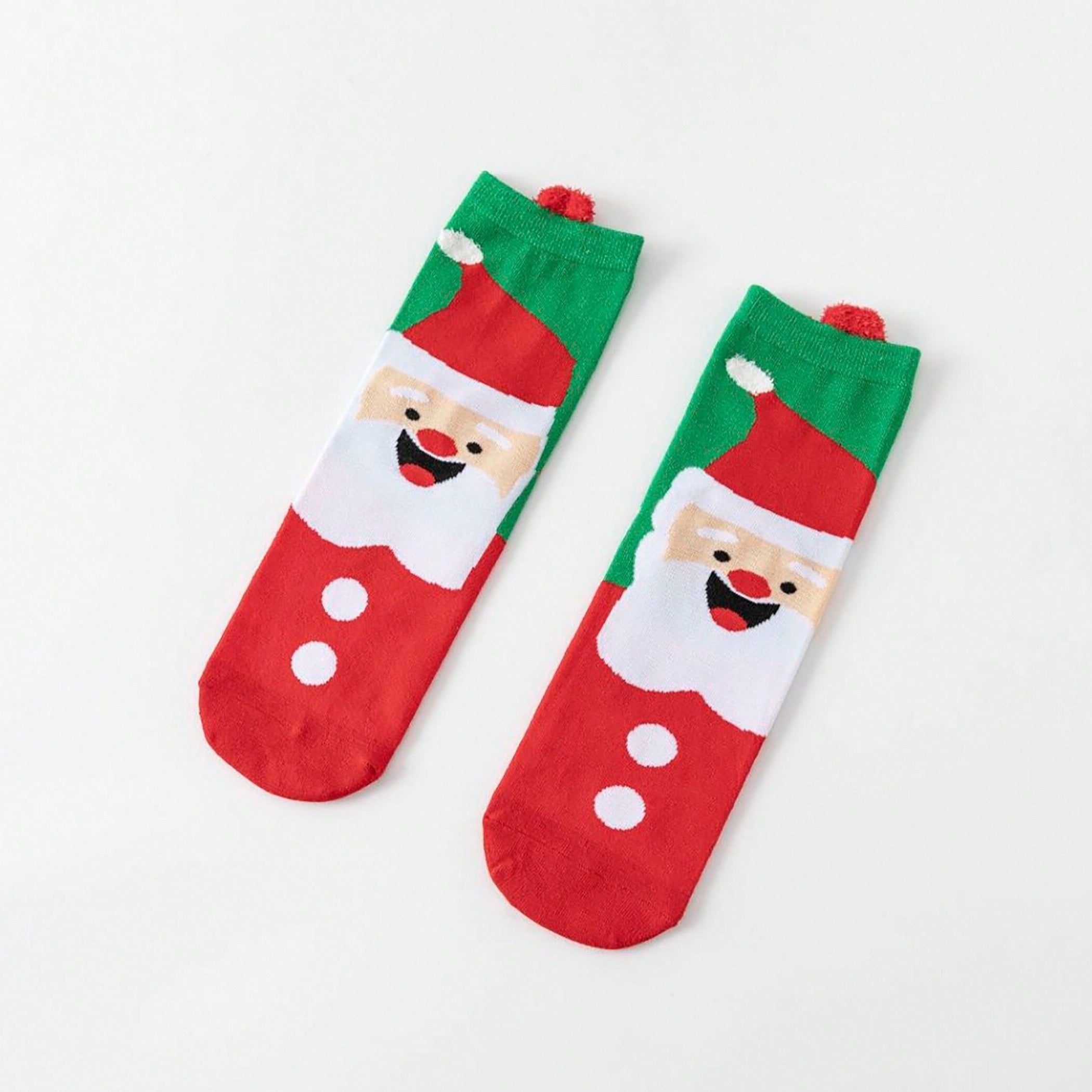 5 Pairs Christmas Print Socks for Women - Festive Holiday Designs