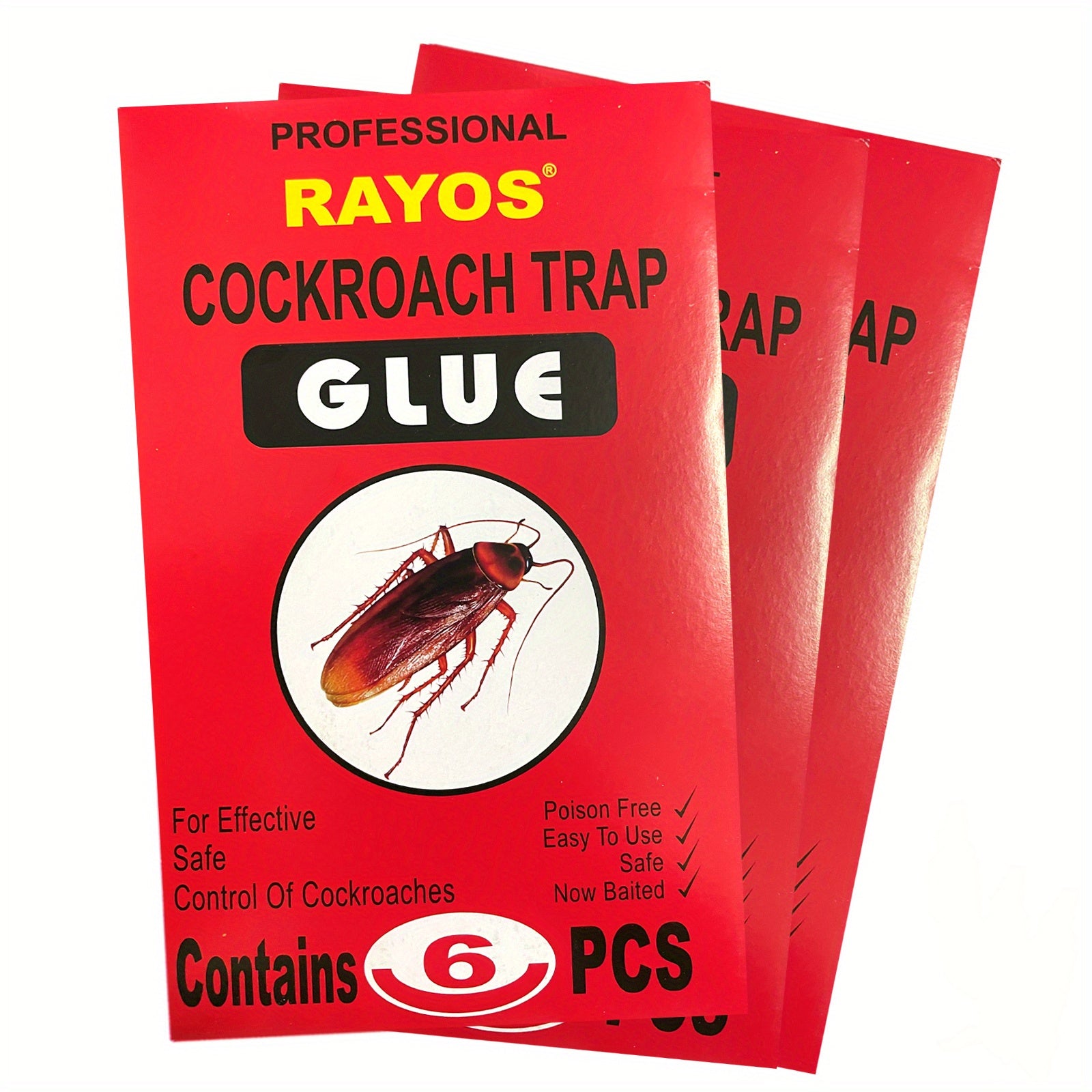 6pcs Cockroach Sticker Trap Sticky Cockroach Board Indoor And Outdoor Insect Tra