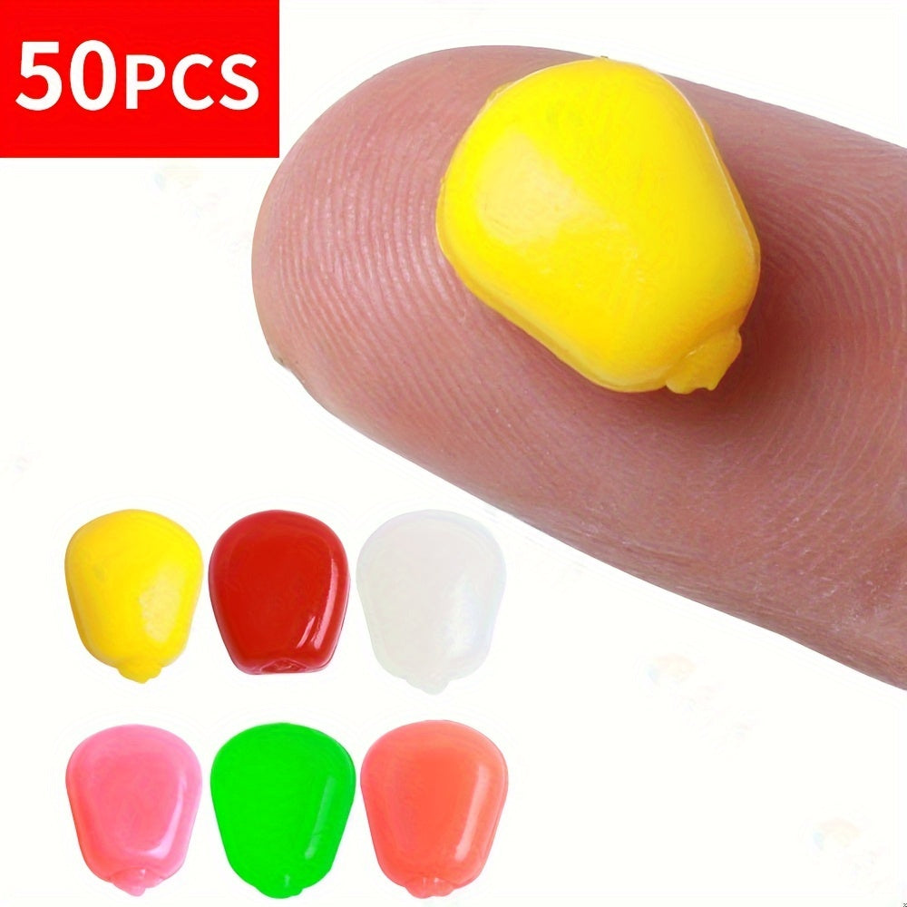 50pcs Bionic Soft Lure Sweet Corn Kernel Fishing Accessories