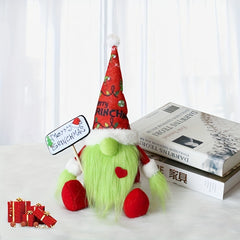 Halloween Grinch Monster Doll with Long Green Beard