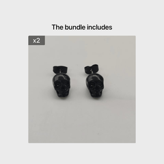 Explosive Gothic Skull Head Stud Earrings