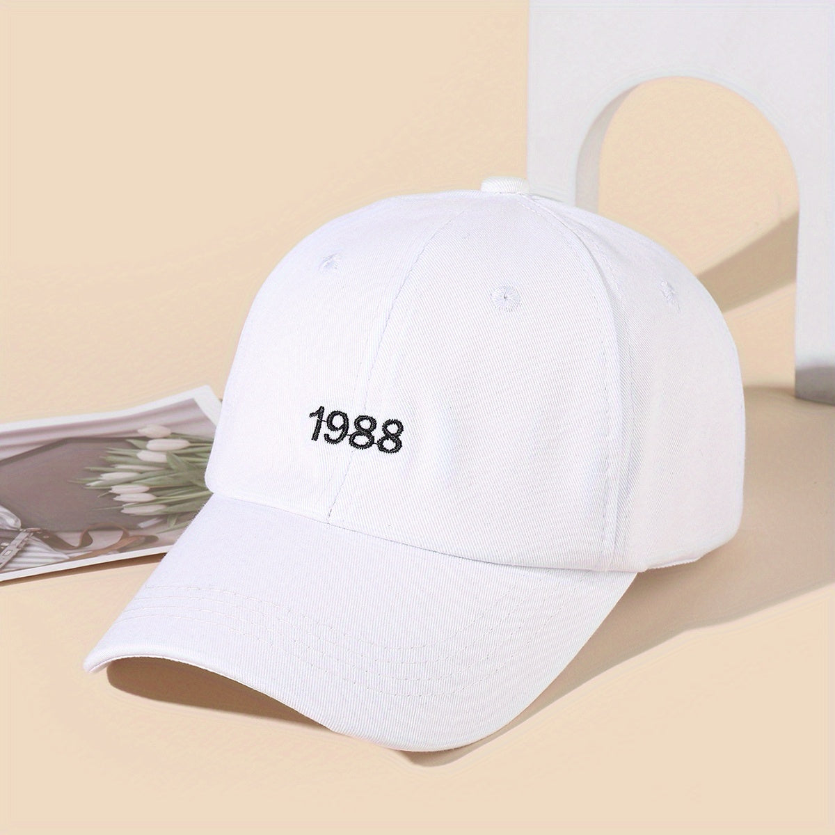 Men's 1988 Embroidery Sun Hat Baseball Cap Peaked Cap For Students