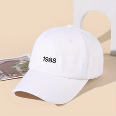 Men's 1988 Embroidery Sun Hat Baseball Cap Peaked Cap For Students