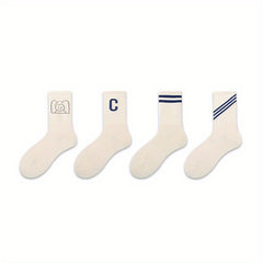 Women's Striped Sports Short Socks Breathable & Comfy Stockings