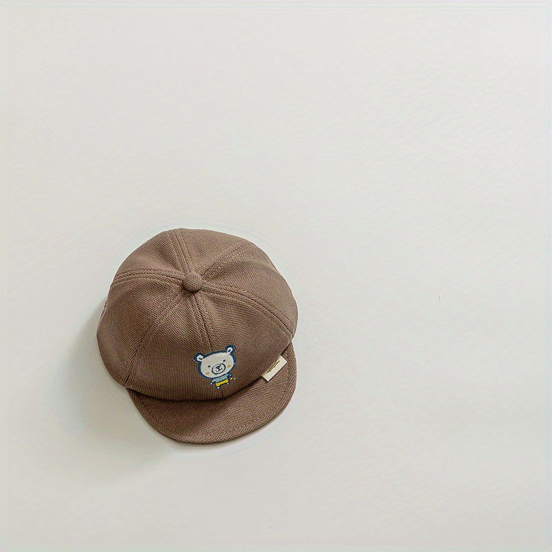Bear Embroidery Children's Baseball Cap Spring Summer Peaked Cap