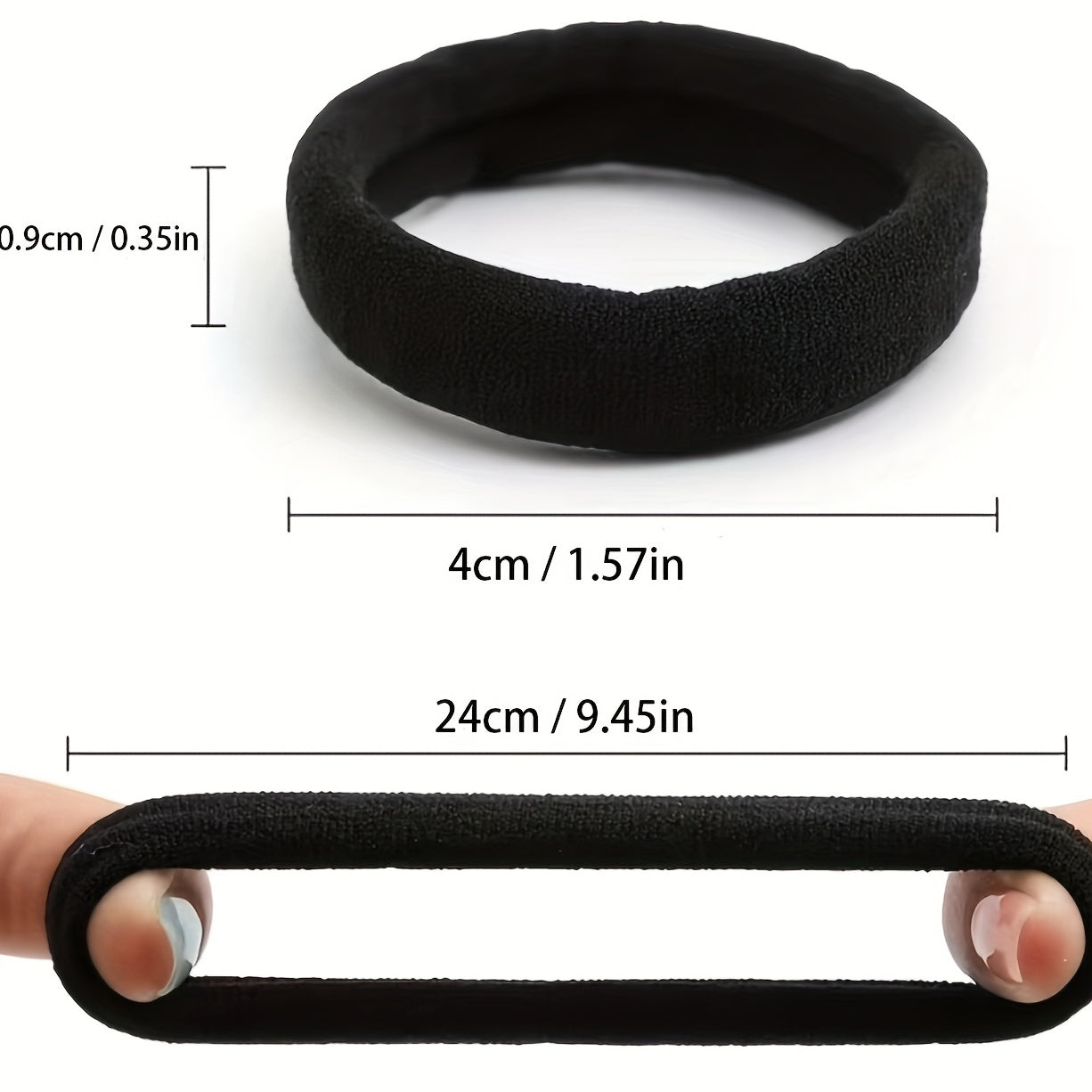 100pcs Seamless Elastic Hair Ties Rubber Hair Bands