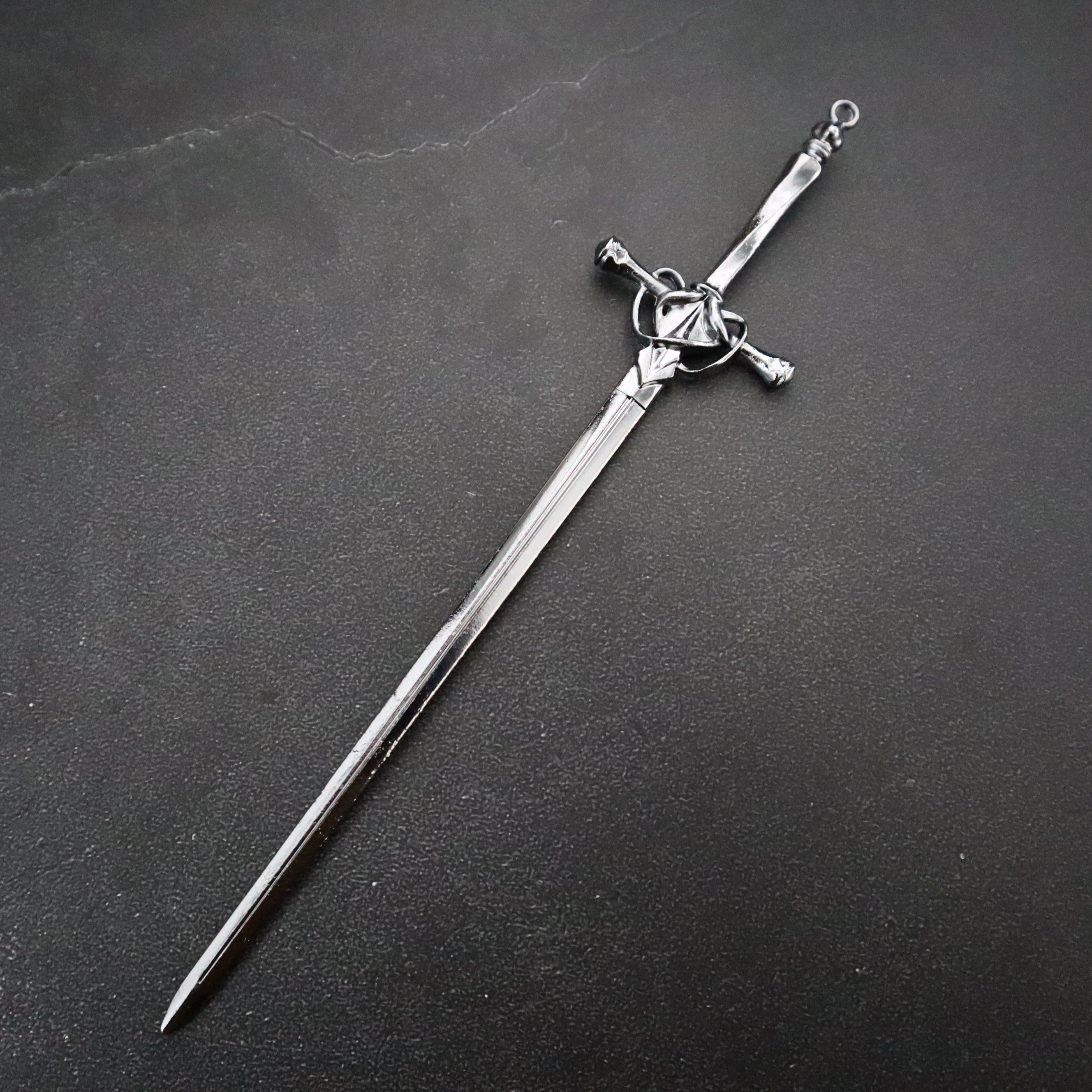 Vintage Alloy Hairpin Sword Shape Hair Stick Ponytail Holder Hair Accessories
