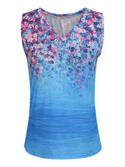 Women's V-Neck Floral Print Sleeveless Cami Top