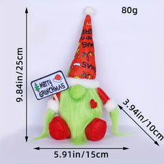 Halloween Grinch Monster Doll with Long Green Beard