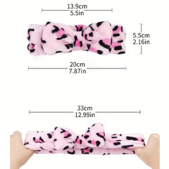 Leopard Print Hairband Polka Dot Face Wash Spa Beauty Hair Hoop