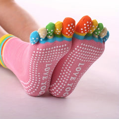 Non Slip Toe Socks for Women - Comfy Five Finger Yoga Socks