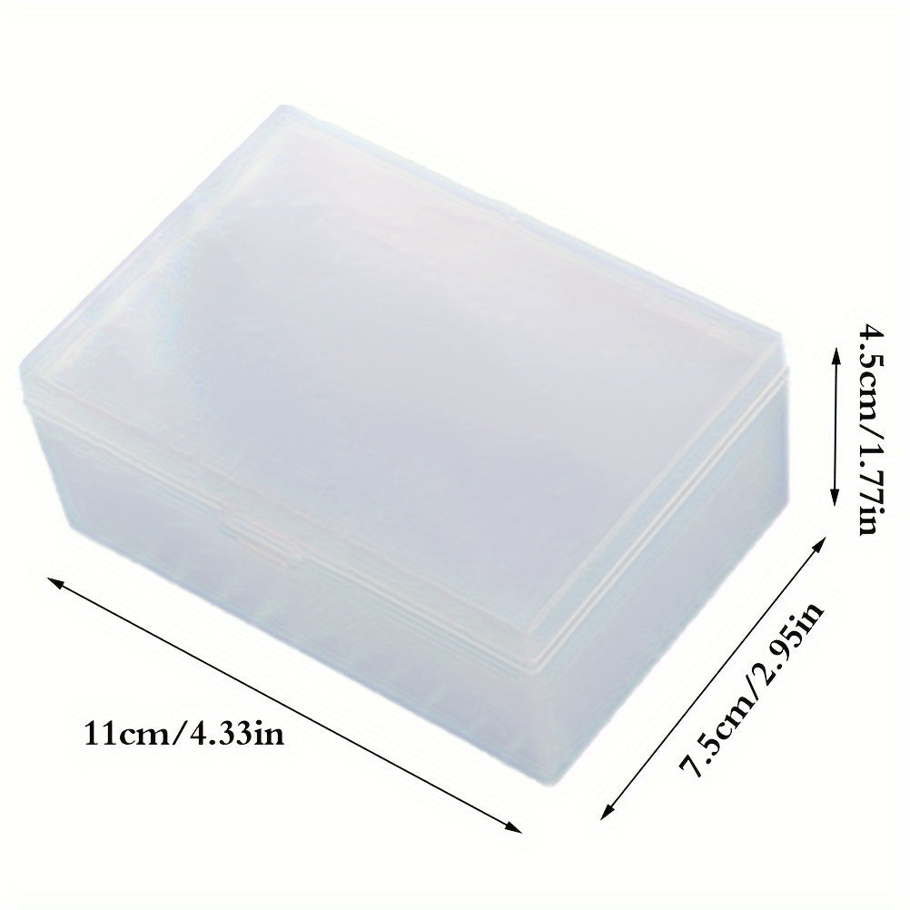 Mini Plastic Translucent Storage Box for Jewelry Dustproof Durable