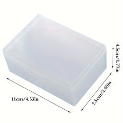 Mini Plastic Translucent Storage Box for Jewelry Dustproof Durable