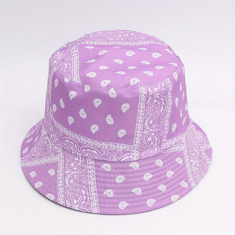 Reversible Paisley Print Bucket Hat