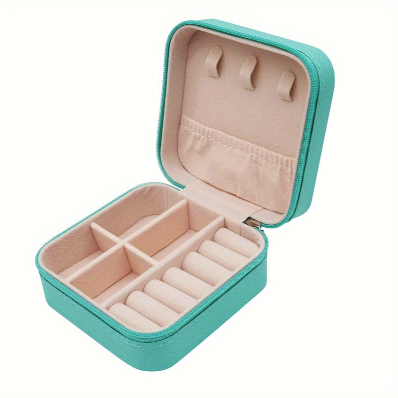 Mini Jewelry Box Organizer Square Display Box Earring Ring Necklace Case