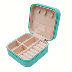 Mini Jewelry Box Organizer Square Display Box Earring Ring Necklace Case