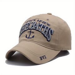 Vintage Anchor Embroidery Baseball Cap Classic Dad Hat
