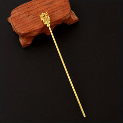 Crown Hair Pin Retro Hair Stick Metal Hair Bun Maker Non Slip Hair Decoration