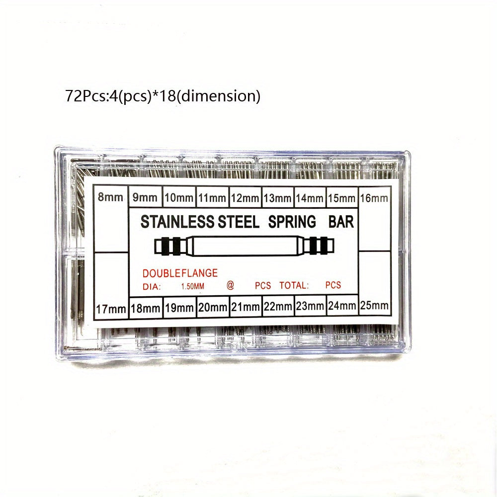 Watch Strap Spring Bar Connection Pins 8-25mm Stainless Steel Repair Kit