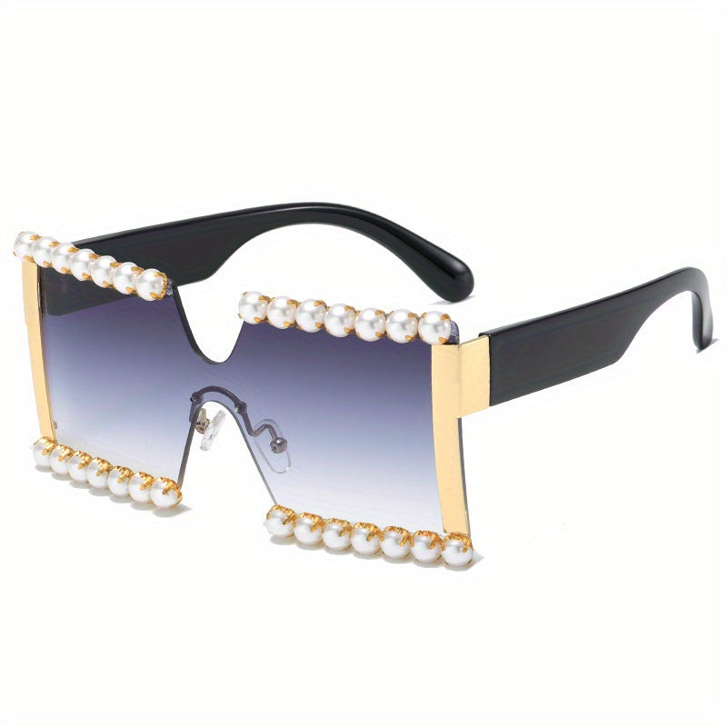 Y2K Large Pearl Sunglasses UV400