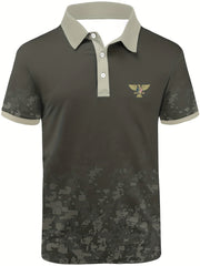 Men's Camo Polo Shirt Active Stretch Moisture Wicking for Golf