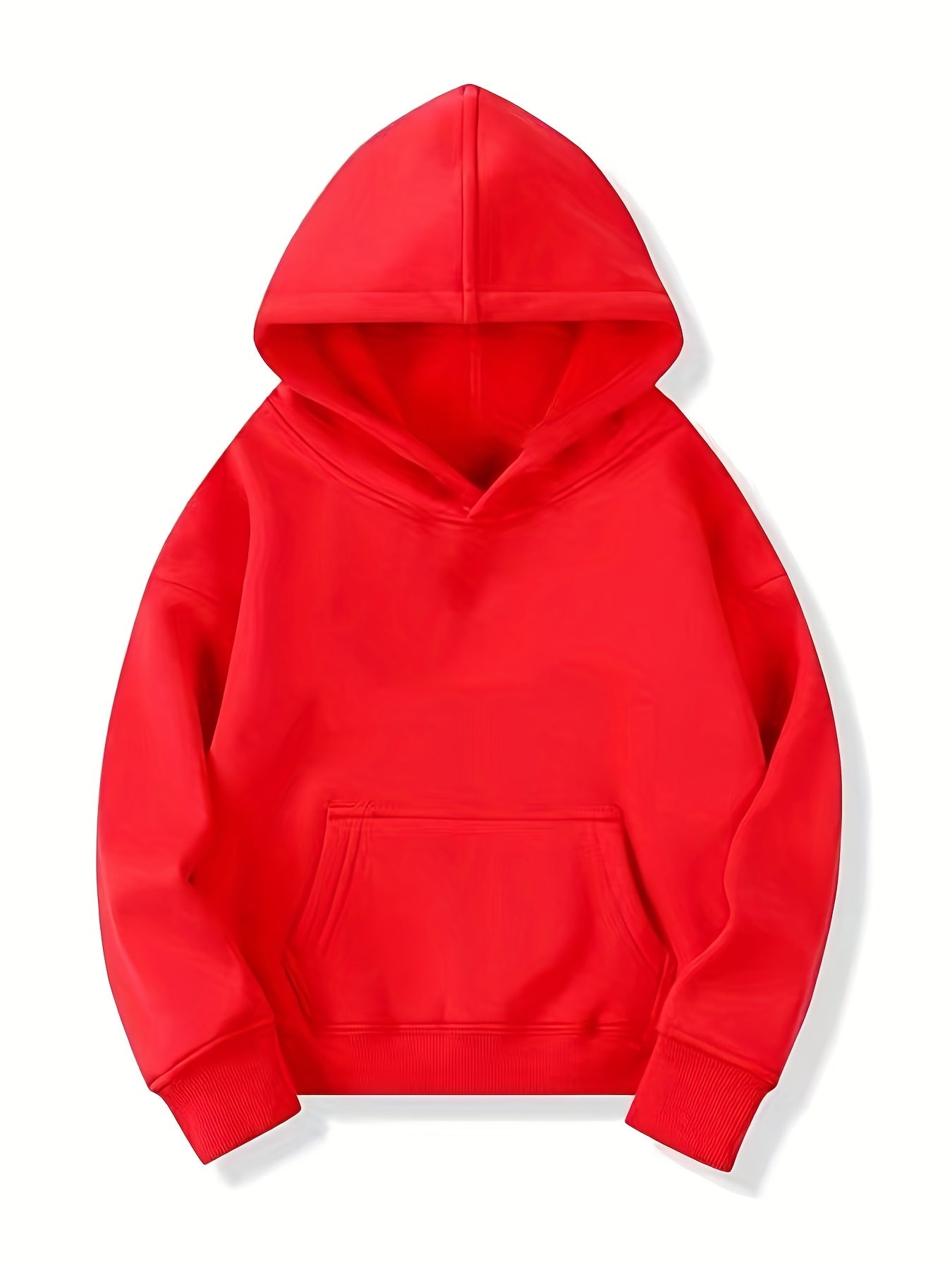 Boys Casual Solid Pullover Hooded Long Sleeve Sweatshirt