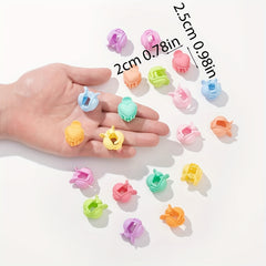 20pcs Mini Heart Hair Claw Clip for Women Girls Toddlers