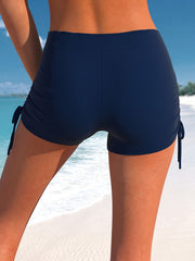 Plus Size Striped Tankini Set Racer Back Top & Shorts