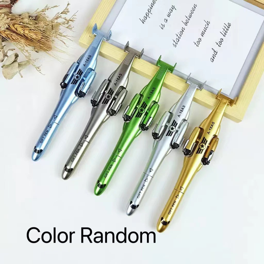 Creative Helicopter Foldable Mini Airplane Model Toy Pen