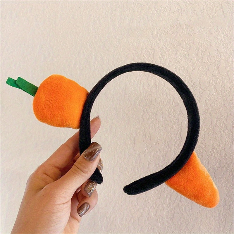Funny Plush Shark Carrot Headband for Girls